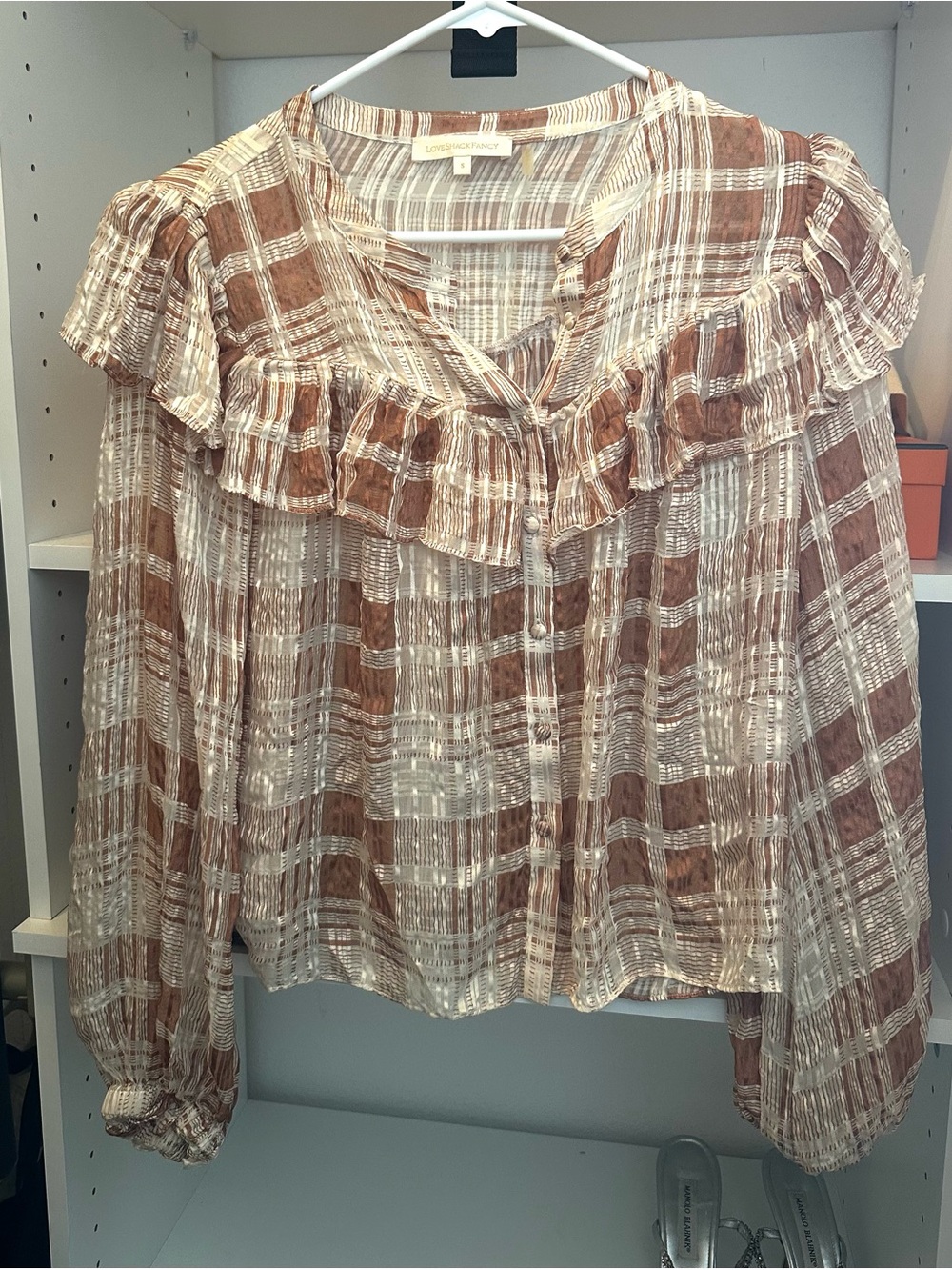 LOVE SHACK FANCY - Plaid Blouse